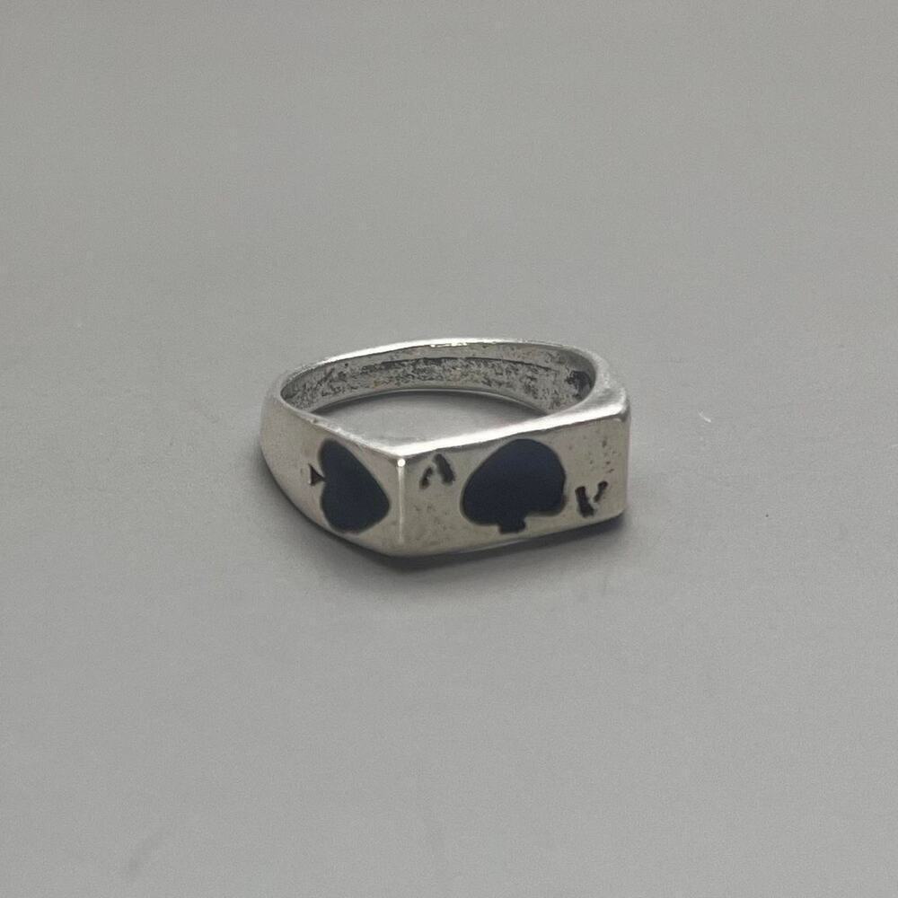 Y2k vintage silver spades